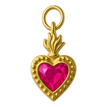 Ciondolo Cuore Sacro Piccolo Rosa Fucsia