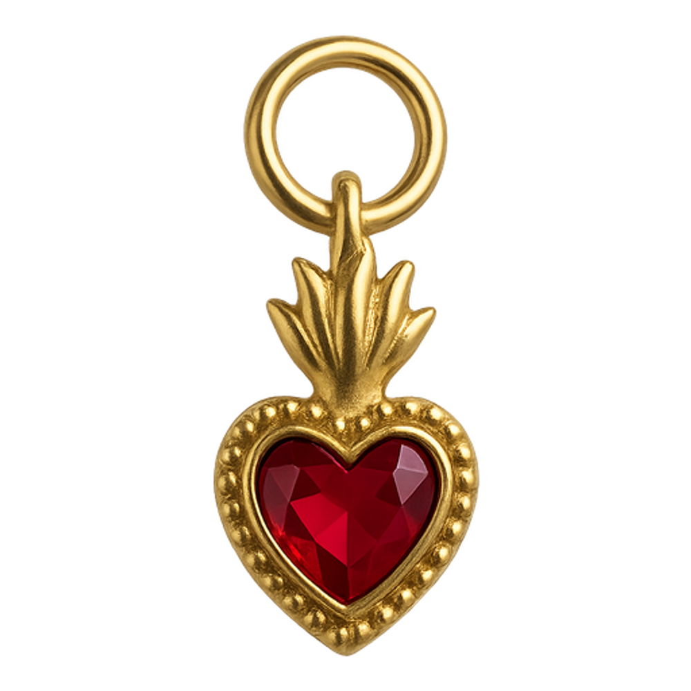 Ciondolo Cuore Sacro Piccolo Rosso