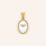 Ciondolo personalizzato Oro con frase incisa