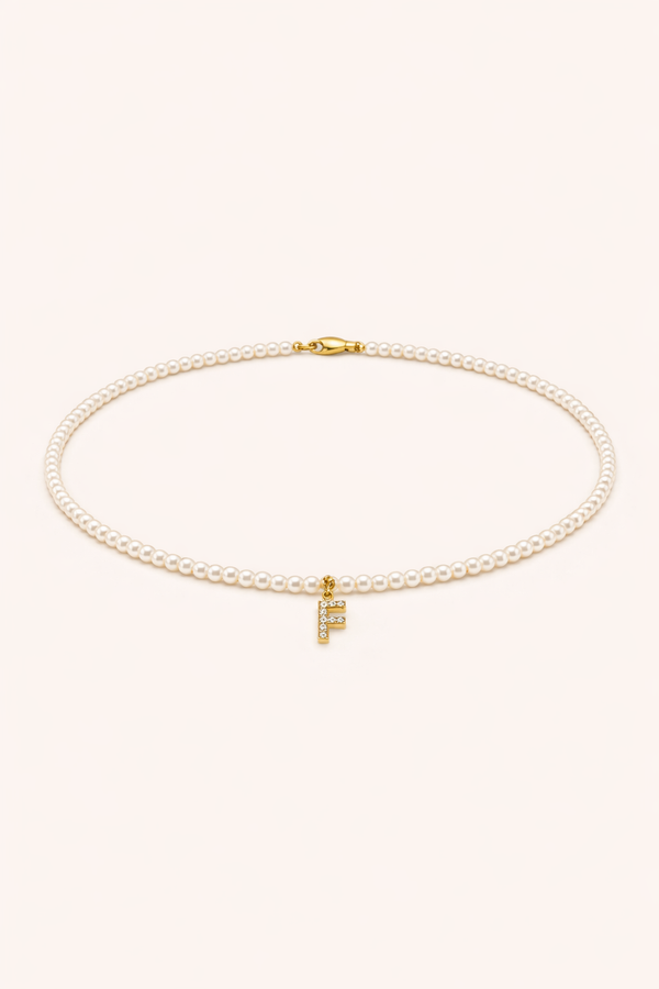 Collana Micro Pearl Initial