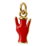 Ciondolo Corna Piccole Smaltato Rosso