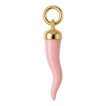 Ciondolo Cornicello Smaltato Rosa