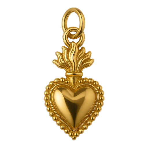 Ciondolo Cuore Sacro Grande Oro