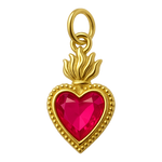 Ciondolo Cuore Sacro Grande Rosa