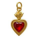 Ciondolo Cuore Sacro Grande Rosso