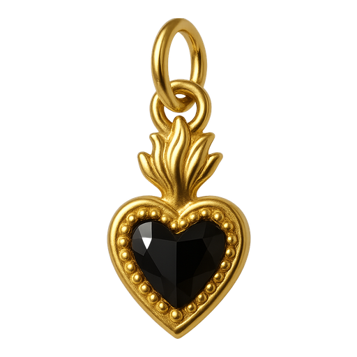 Ciondolo Cuore Sacro Piccolo Nero