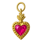 Ciondolo Cuore Sacro Piccolo Rosa Fucsia