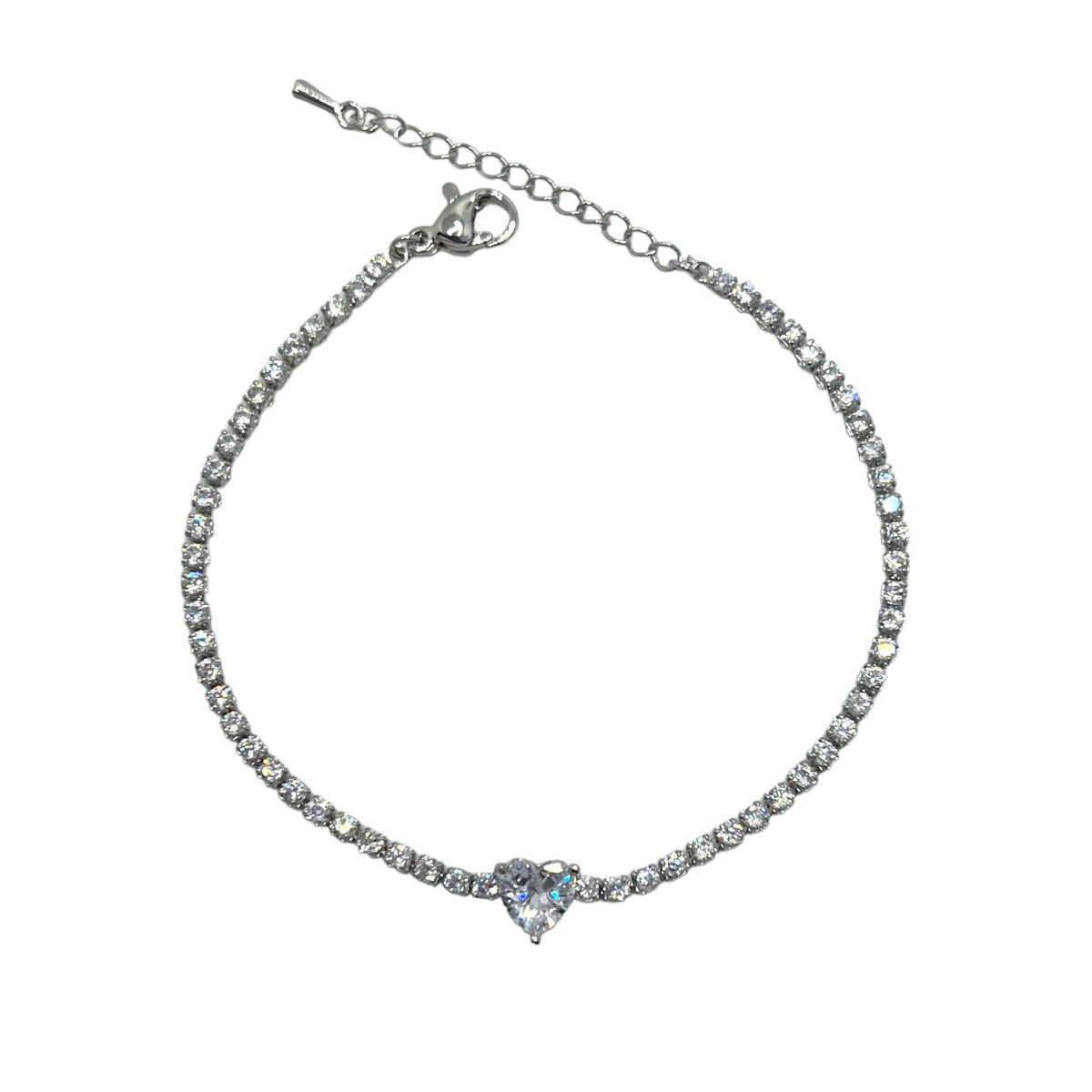 Bracciale Tennis Mini Heart - vista frontale