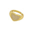 Anillo Chevalier con pavé de corazón