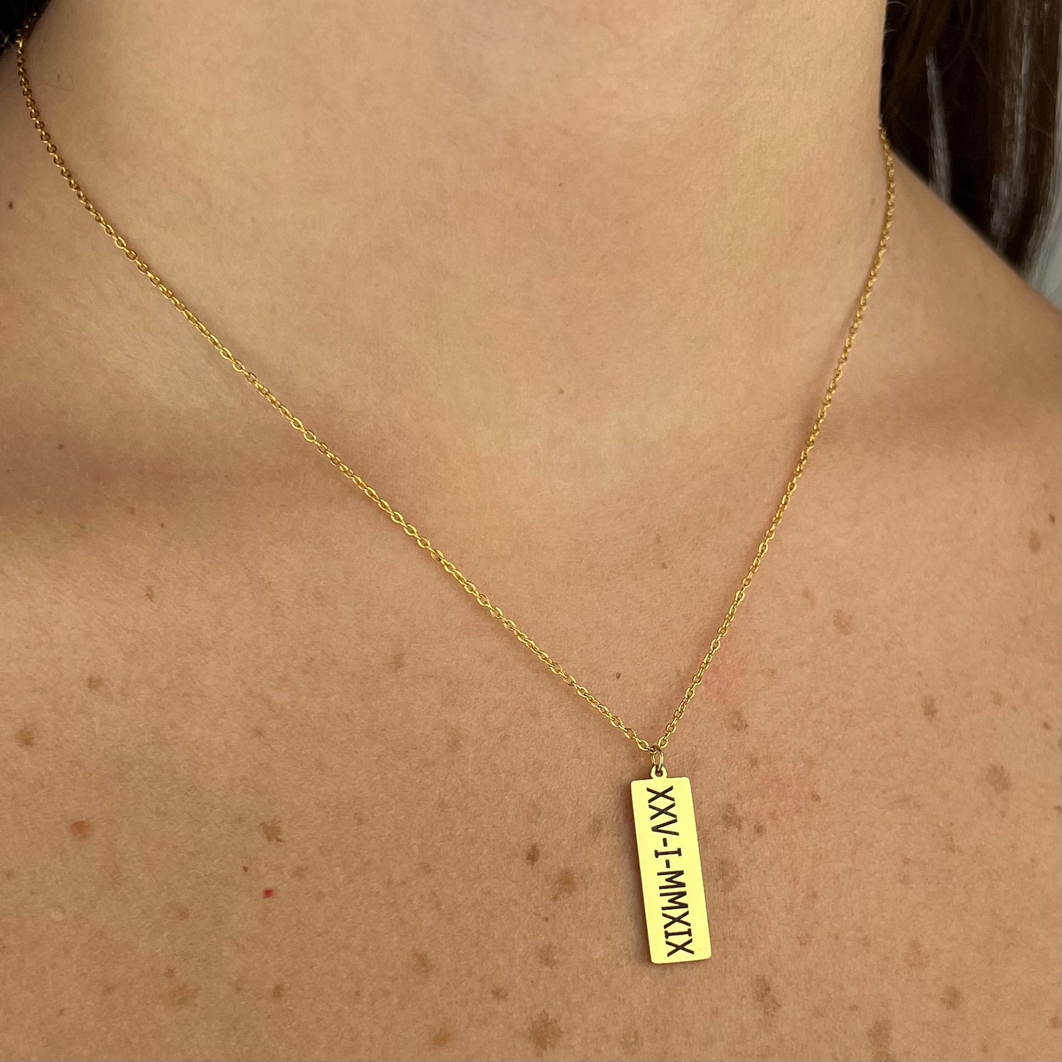 Collana Targhetta Pendente con Incisione
