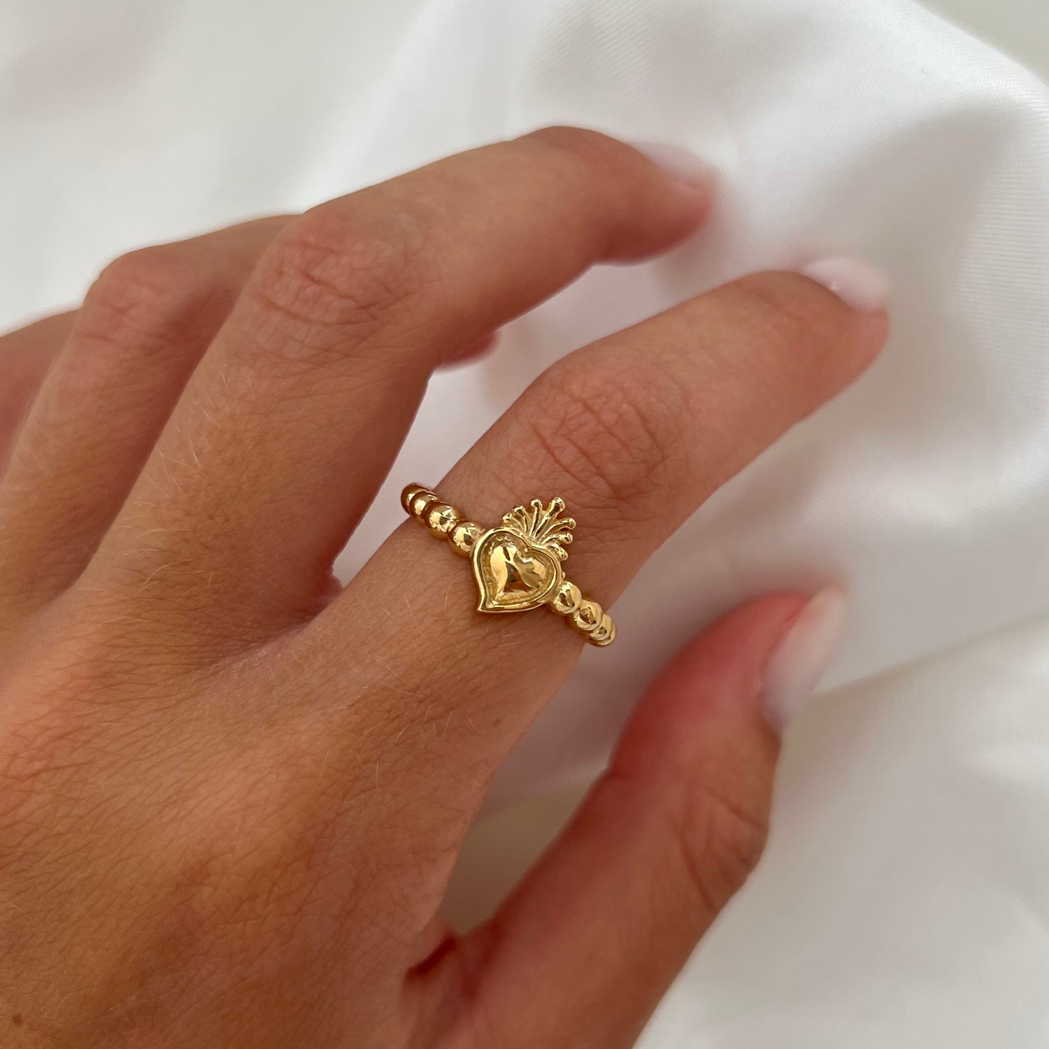 Anillo Sagrado Corazón Plata 925