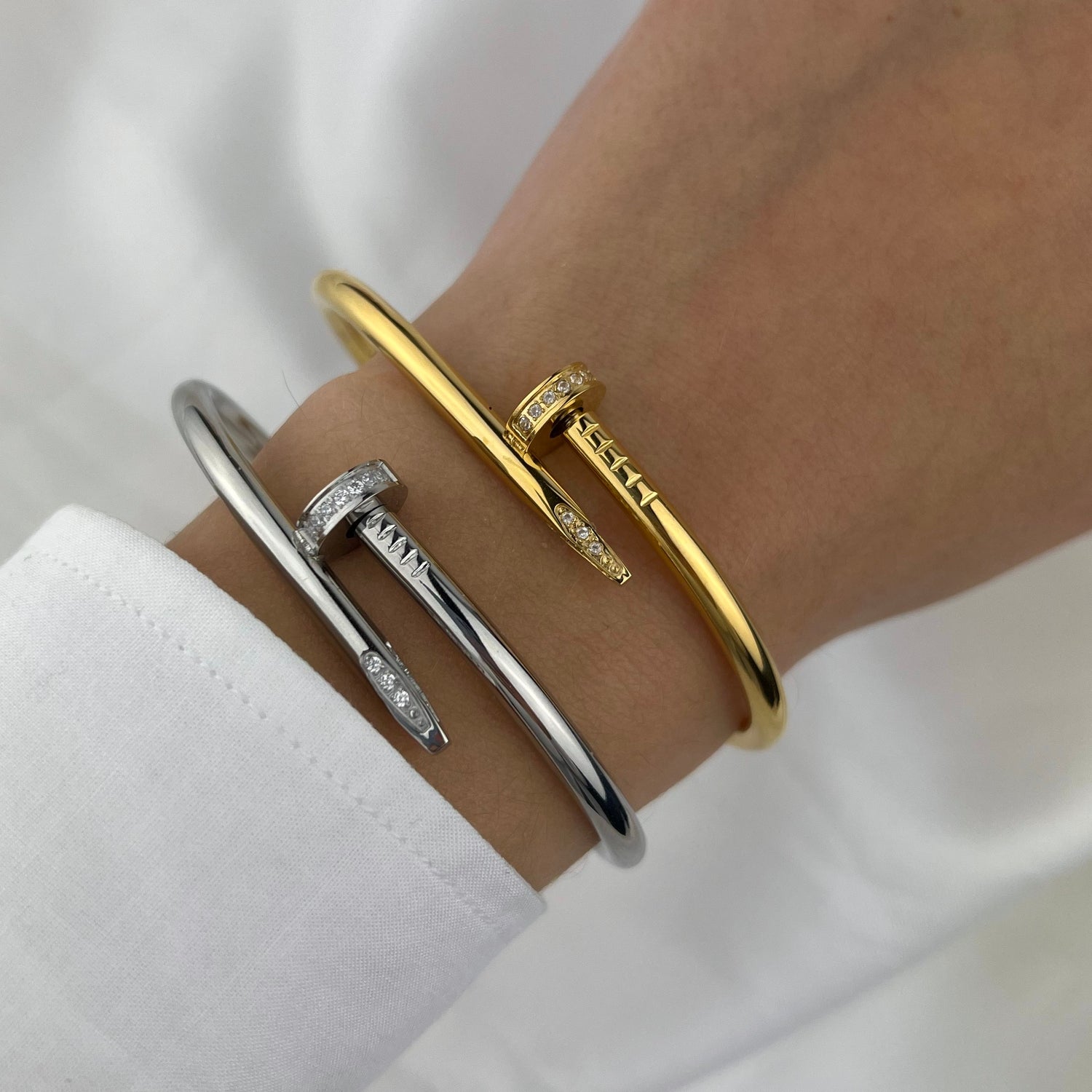 Bracciale Chiodo Pavé Rigido