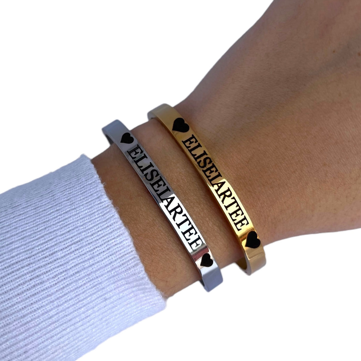Bracciale Manetta Simple Con Incisione - vista laterale