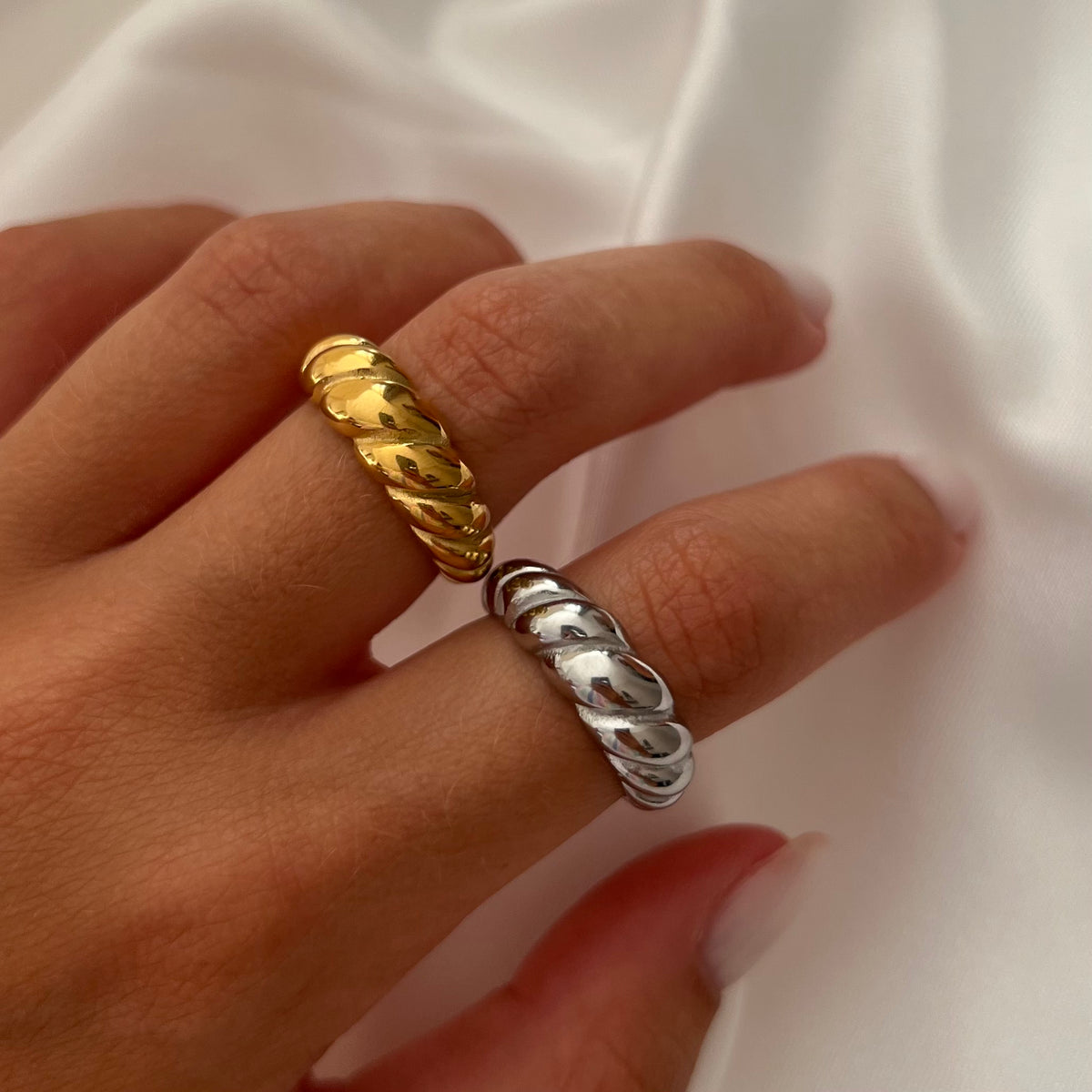 Anello Conchiglia Rigato