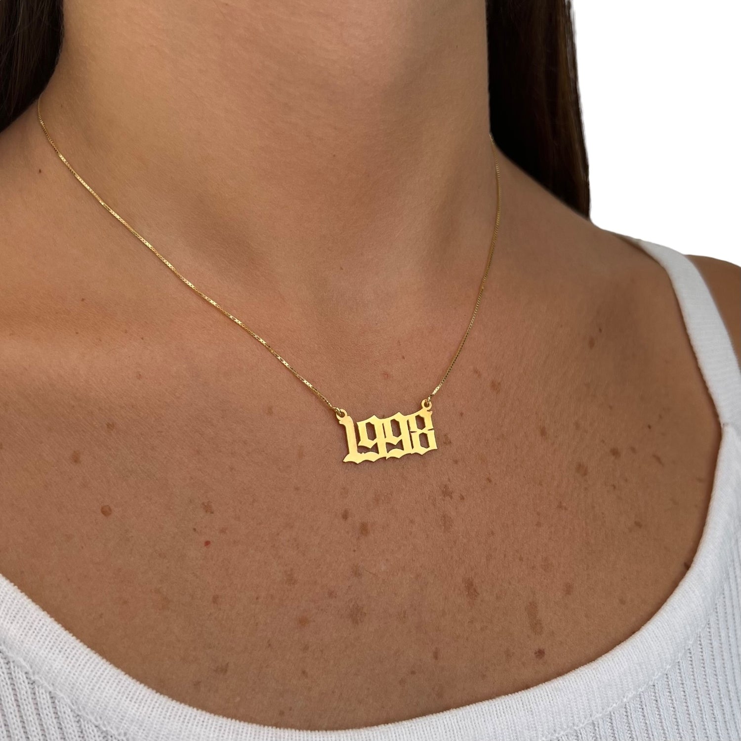 Collar gótico con fecha en plata 925