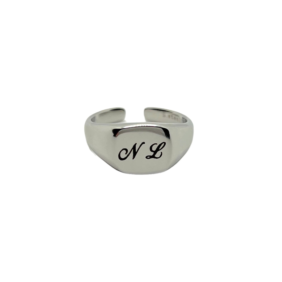 Anello Simple Square Con Incisione - dettaglio