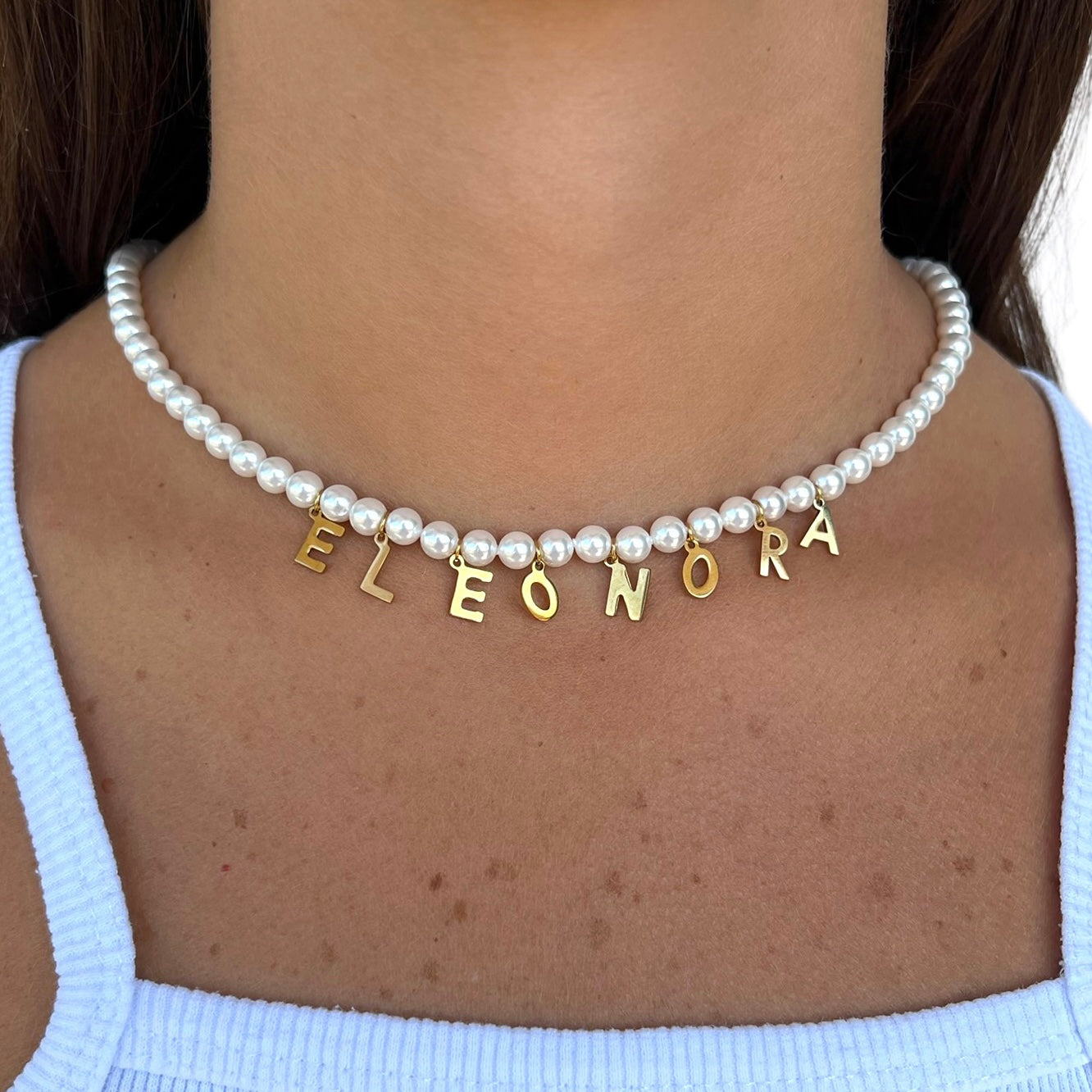Collar de perlas con nombre