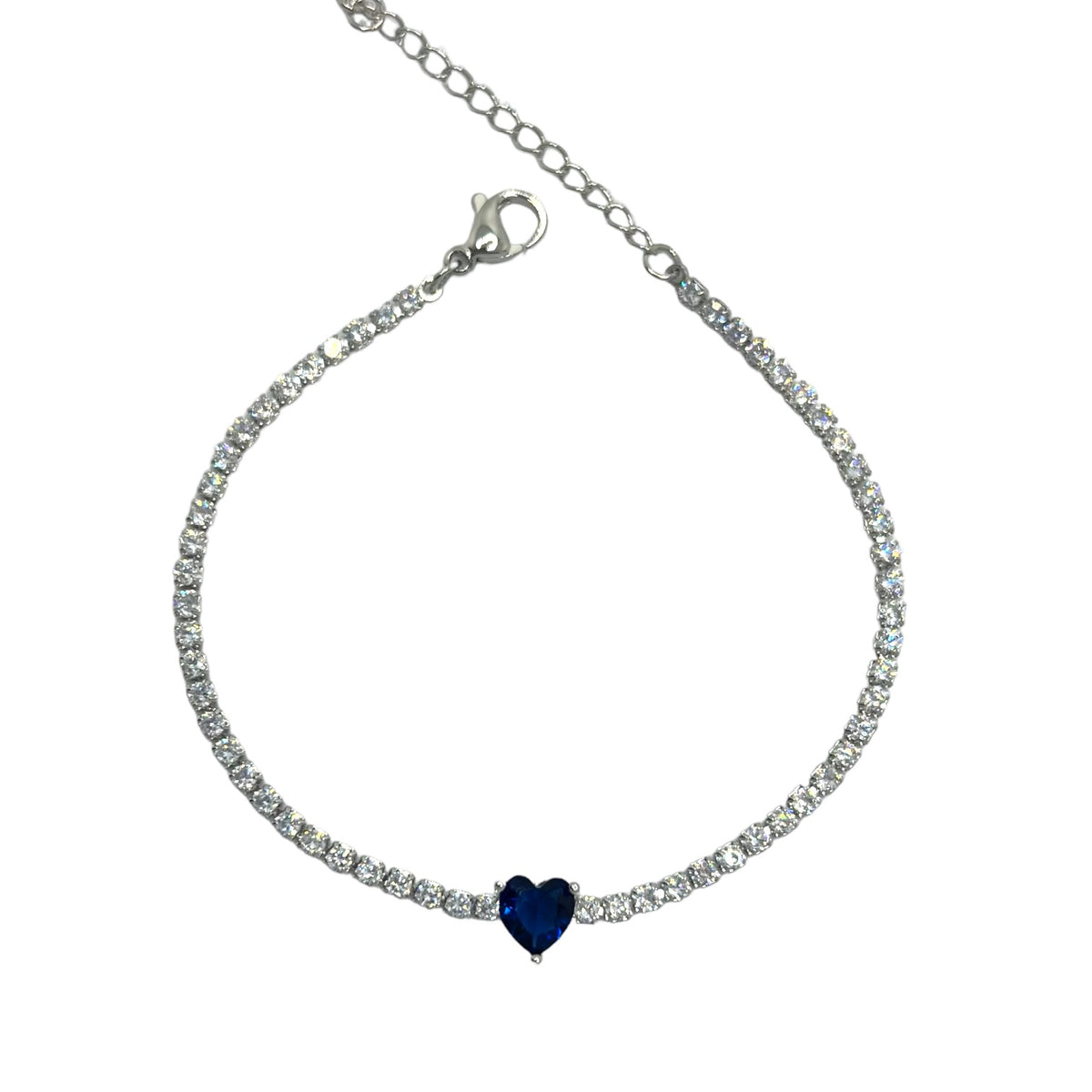 Bracciale Tennis Mini Heart - vista laterale