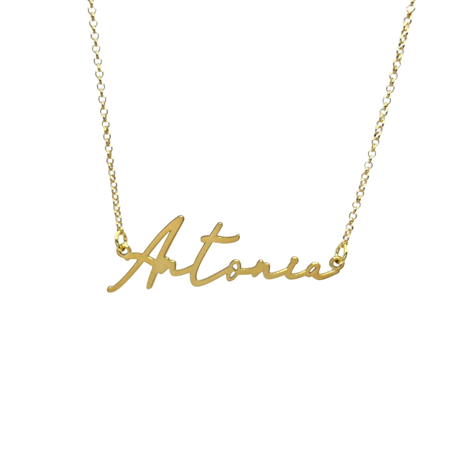 Collar con nombre de firma en plata 925