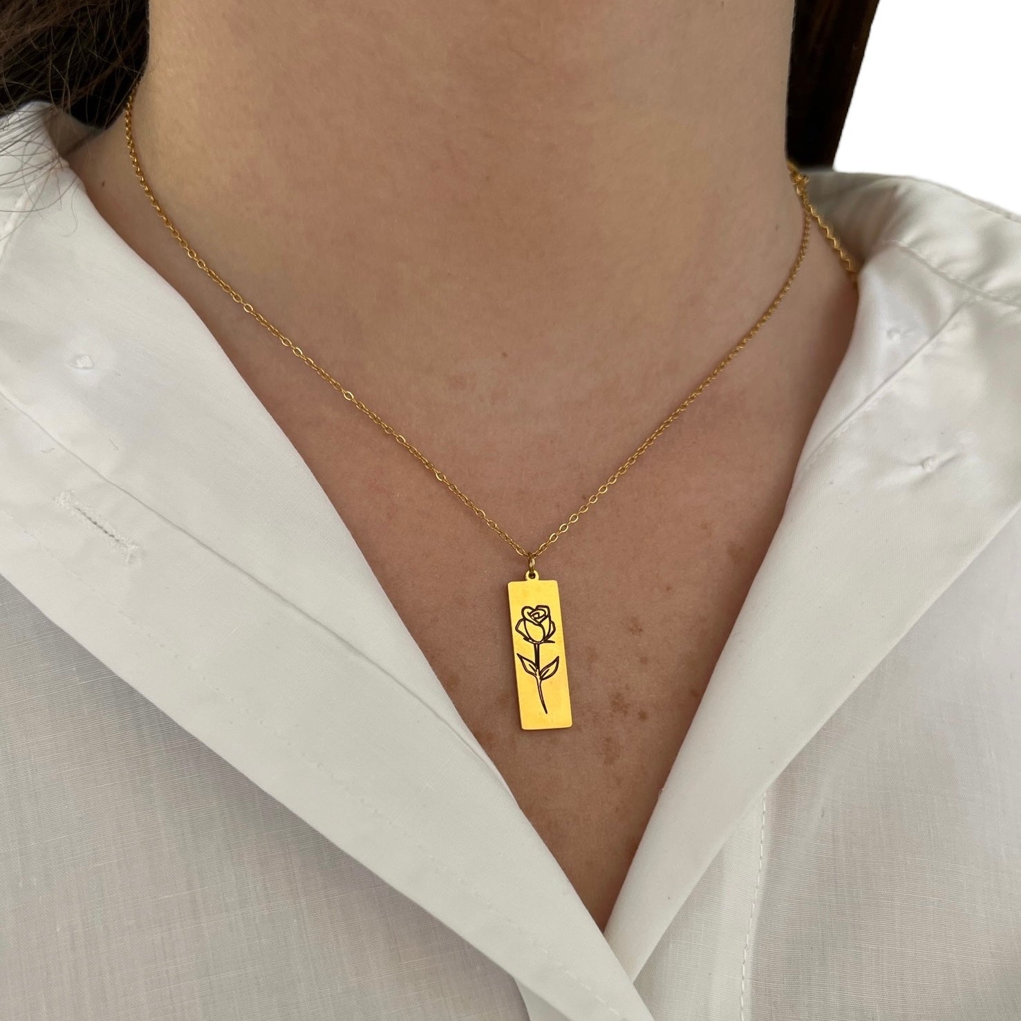 Collana Targhetta Pendente con Incisione